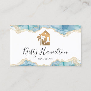 real estate professional beach house bnb photo bus business card