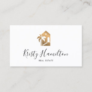 real estate professional beach house bnb photo business card