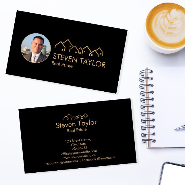 real estate professional house realtor add photo business card (Creator Uploaded)