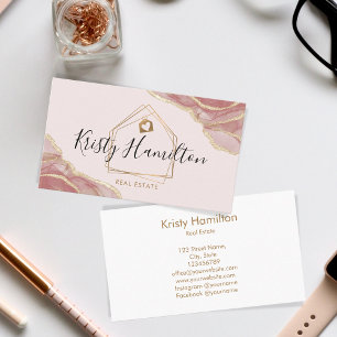 real estate professional house realtor gold busine business card