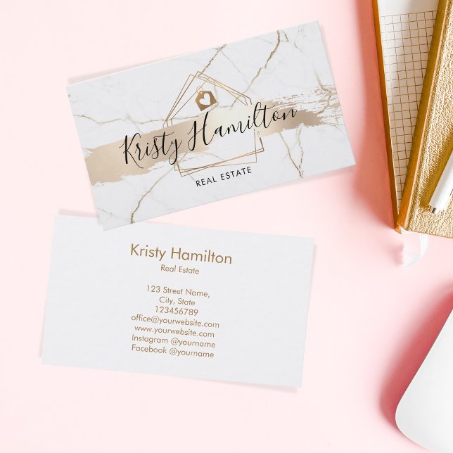 real estate professional house realtor gold busine business card (Creator Uploaded)