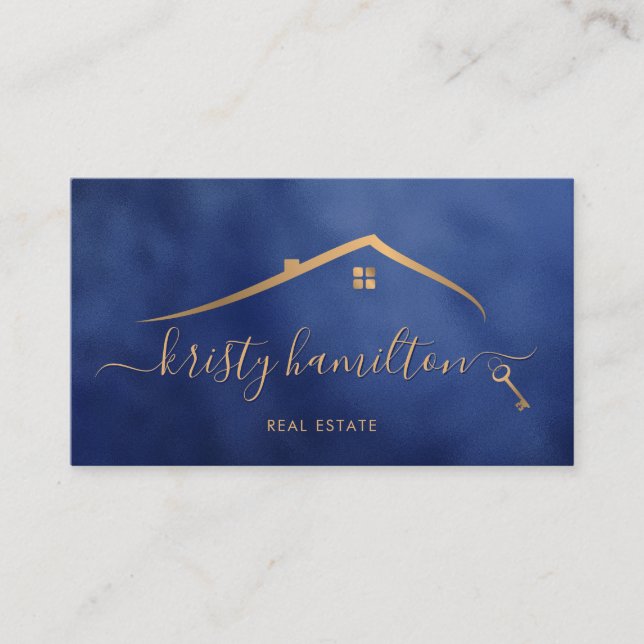 real estate professional house realtor key busines business card (Front)