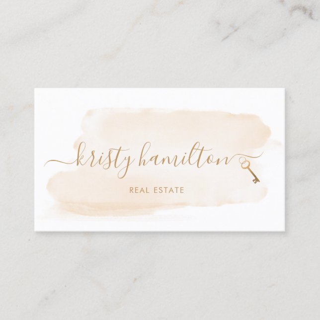 real estate professional house realtor key busines business card (Front)