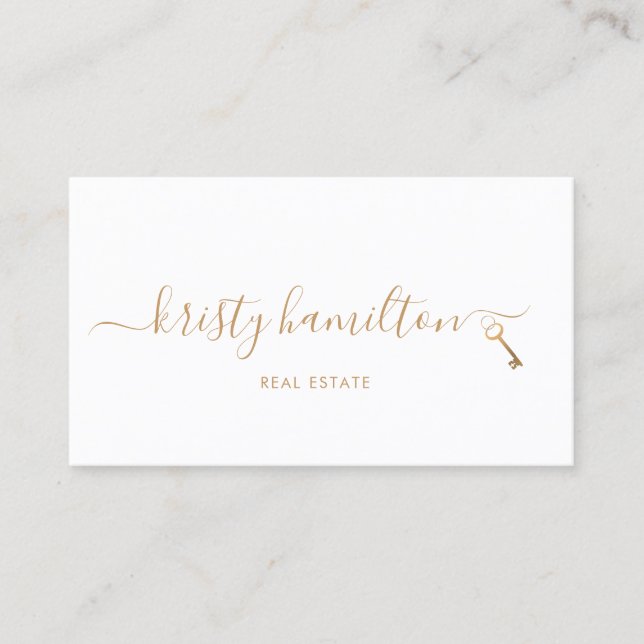 real estate professional house realtor key busines business card (Front)