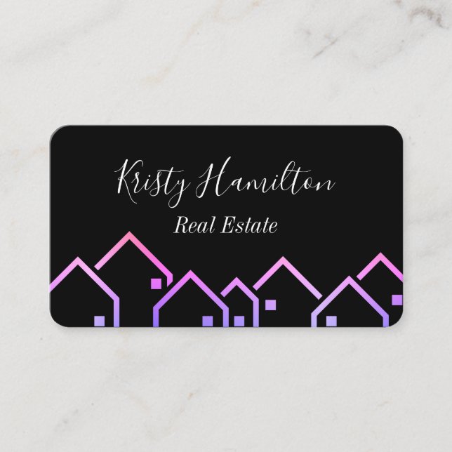 real estate professional house realtor  silver bus business card (Front)