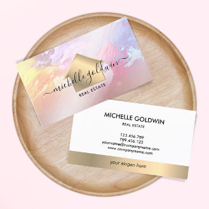 Real Estate Professional Modern Script House Busin Business Card