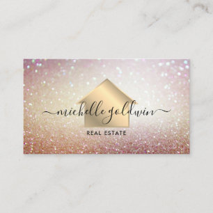 Real Estate Professional Modern Script House Busin Business Card