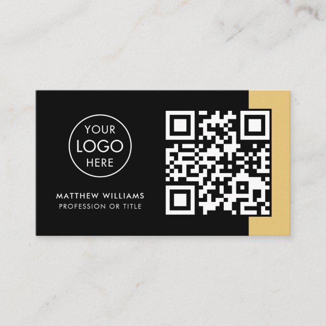 Real Estate Professional QR Code Logo Modern Business Card (Front)