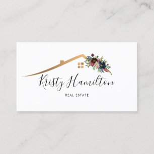 real estate professional realtor add photo QR code Business Card