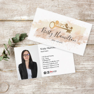 real estate professional realtor key add photo  bu business card