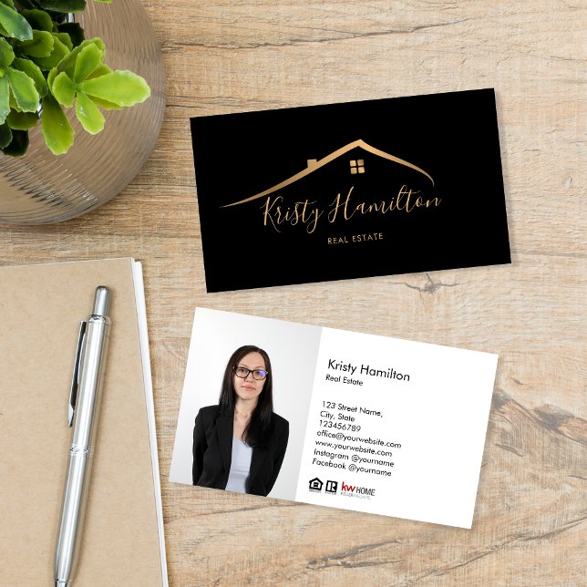 real estate professional realtor key add photo  bu business card (Creator Uploaded)