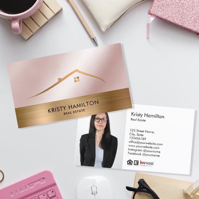 real estate professional realtor key add photo bus business card (Creator Uploaded)