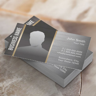 Real Estate Professional Realtor Metal Photo Business Card