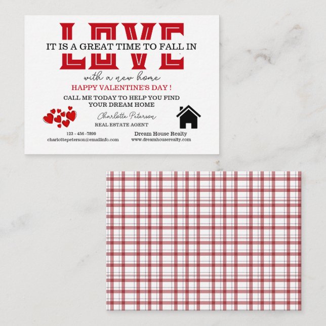 Real Estate Promotional Farming Valentine's Day  Card (Front/Back)