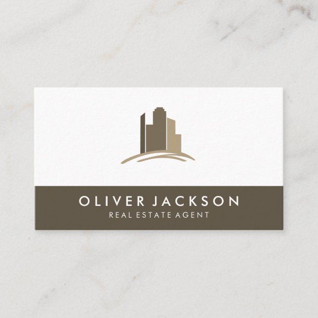 Real Estate Propert Icon | Professional Business Card (Front)