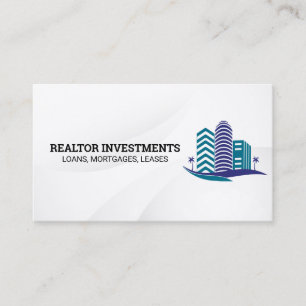 Real Estate Properties Commercial Skyscrapers Business Card