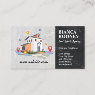 Real Estate Properties Home Residential Business Card