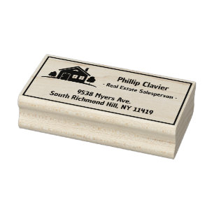 Real Estate Properties return address Rubber Stamp