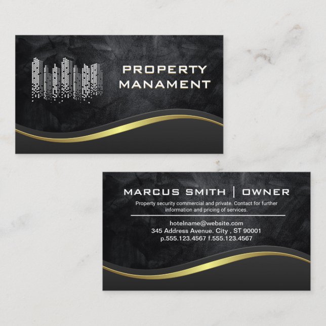 Real Estate Property City Skyline Business Card (Front/Back)
