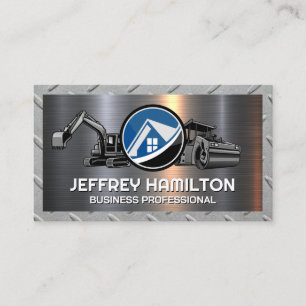 Real Estate Property Construction Vehicles Business Card