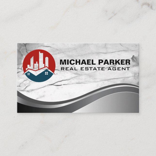 Real Estate Property Logo Business Card (Front)