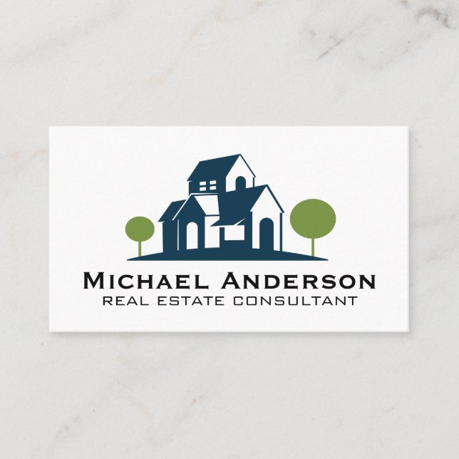 Real Estate Property Logo Business Card (Front)