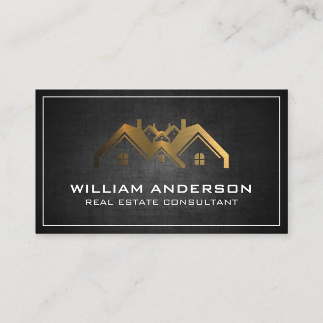 Real Estate Property Logo Business Card (Front)