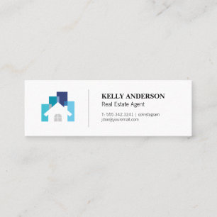 Real Estate   Property Management   Home Icon Mini Business Card