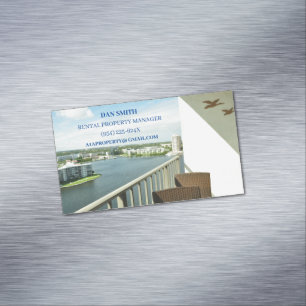 Real Estate Property Manager Rental Property  Magnetic Business Card