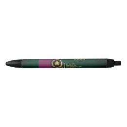 Real Estate Purple Black Gold with House Ink Pen