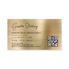 Real Estate QR Code Photo Faux Gold Metallic 