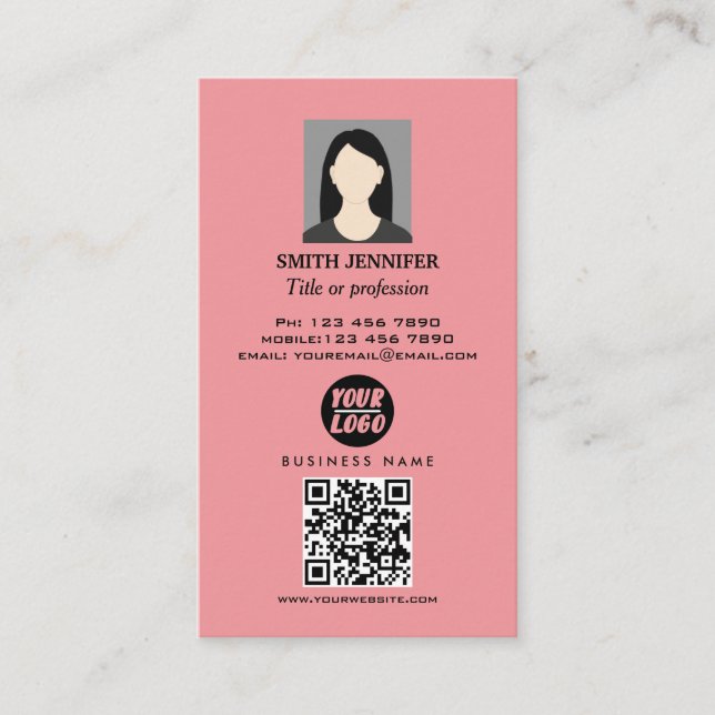 Real estate QR code professional photo elegant  Business Card (Front)