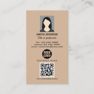 Real estate QR code professional photo elegant Business Card