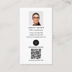 Real estate QR code professional simple photo Business Card