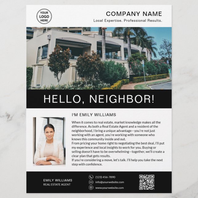 Real Estate Realtor Broker Marketing Flyer (Front)
