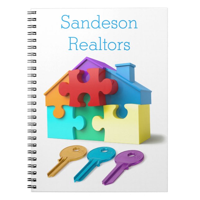 Real Estate, Realtor, estate agent, New Home Notebook (Front)