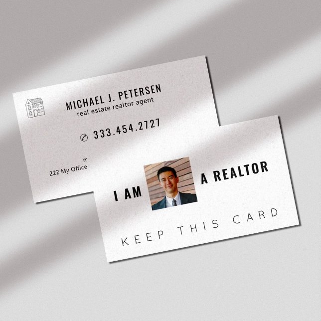 Real estate realtor modern professional photo business card (Creator Uploaded)