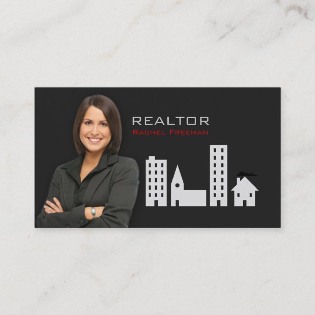 Real Estate Realtor Property Manager Building City Business Card (Front)