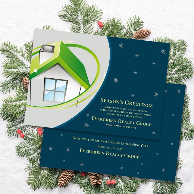 Real Estate Realtor Season’s Greetings Business Holiday Card (Real Estate Realtor Season’s Greetings Business Holiday Card)