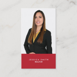 Real Estate red bar business card