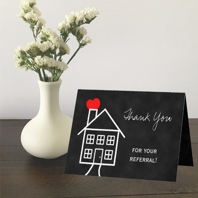 Real Estate Referral Thank You House Card (Creator Uploaded)