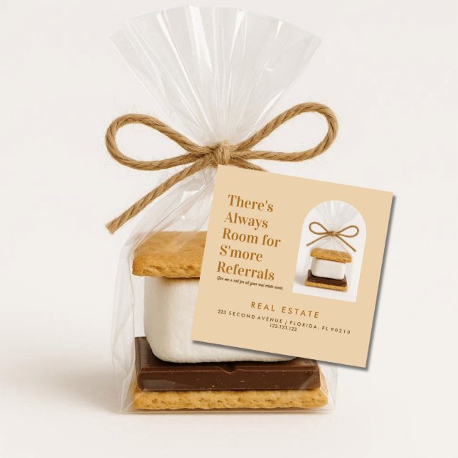 Real Estate Referral , We Love S’more Referrals  Square Business Card (Creator Uploaded)