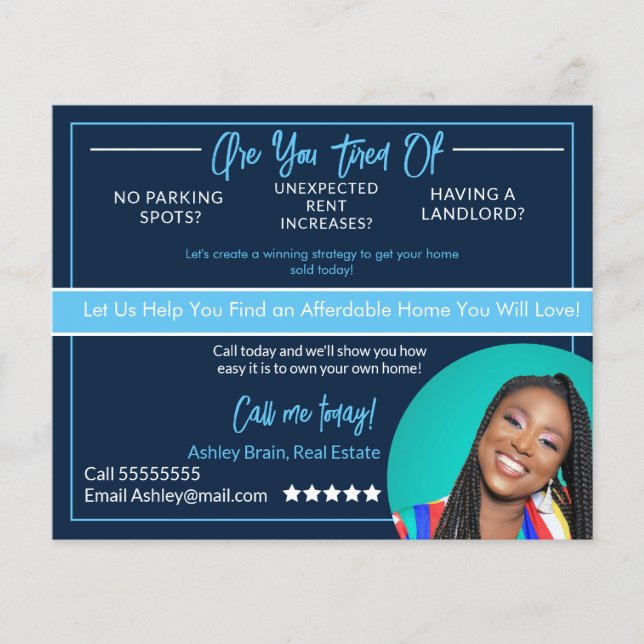 Real Estate Renters Postcards Flyer (Front)