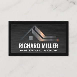 Real Estate Roof   Property Investor Business Card