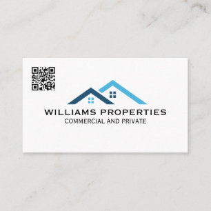 Real Estate   Roof Top Logo   QR Code Business Card