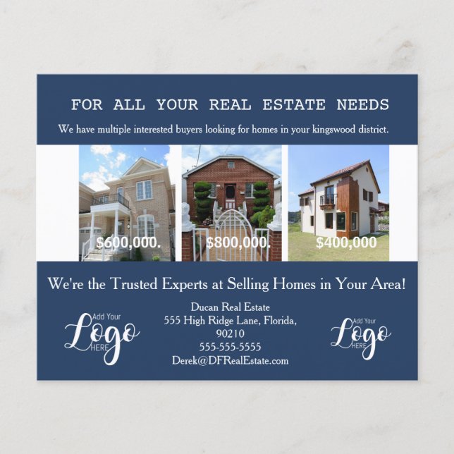 Real Estate School District Targeting Postcards Flyer (Front)