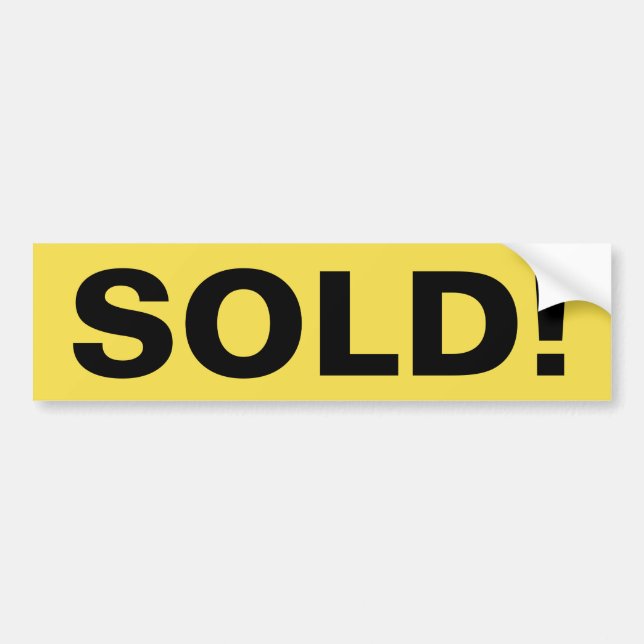 Real Estate Sign SOLD! sticker (Front)