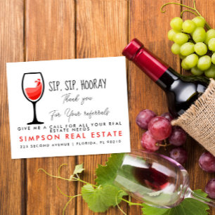 real estate sip sip hooray referrals Announcement Flyer