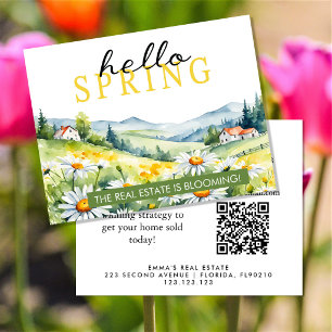 Real Estate Spring Postcard Hello Spring Realtor  Flyer