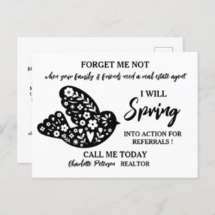 Real Estate Spring Referral Farming Marketing Postcard